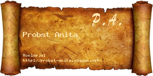 Probst Anita névjegykártya