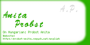 anita probst business card